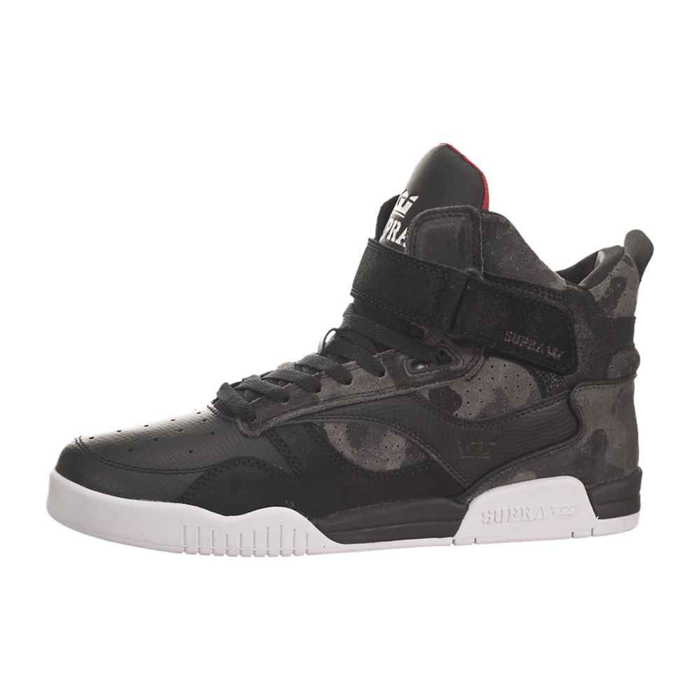 Supra Bleeker Black Camouflage Shoes - Supra High Top Shoes Mens Outlet ...